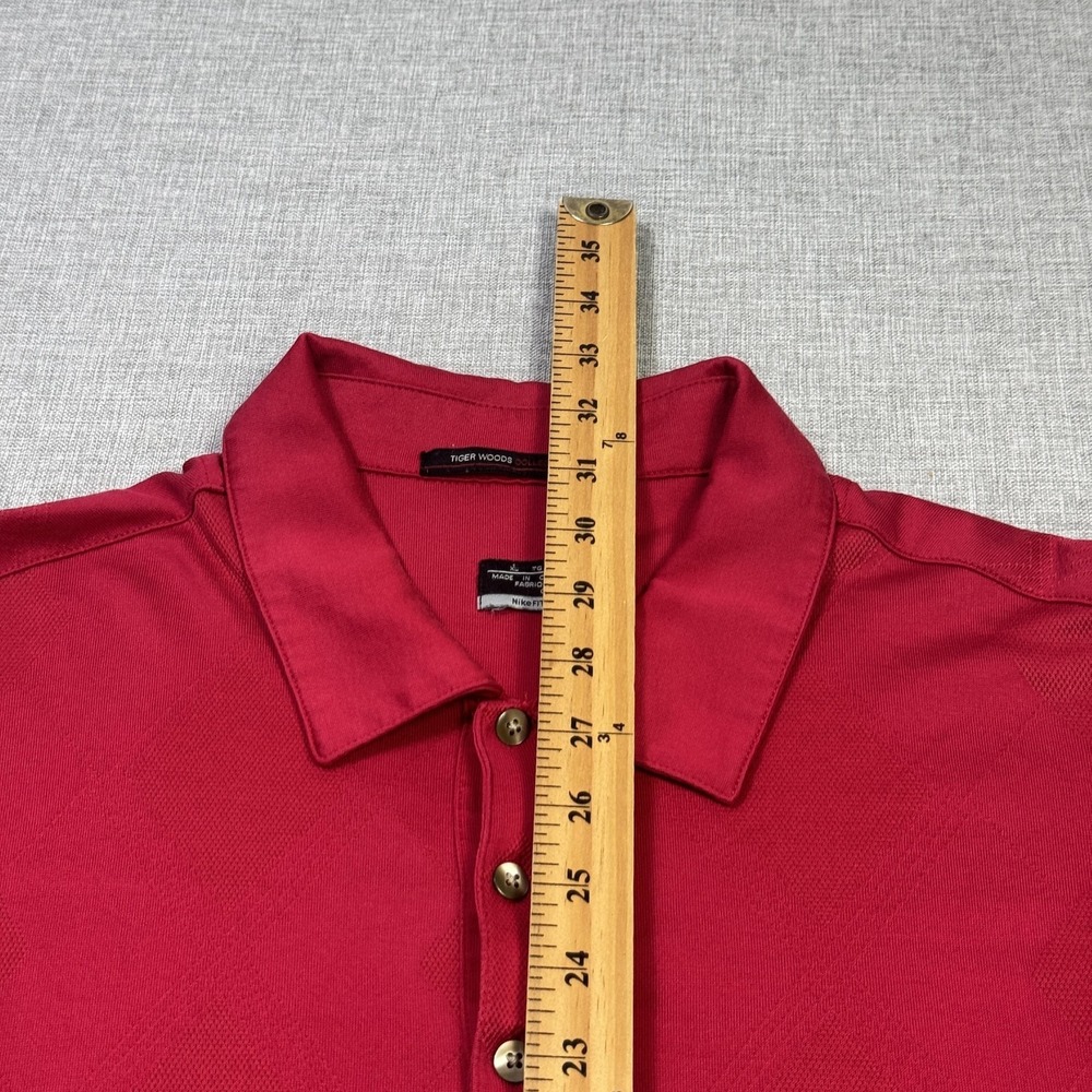 Tiger Woods Collection Sunday Red Argyle Polo Golf Shirt Mens XL Nike Dri-FIT - Picture 9 of 11